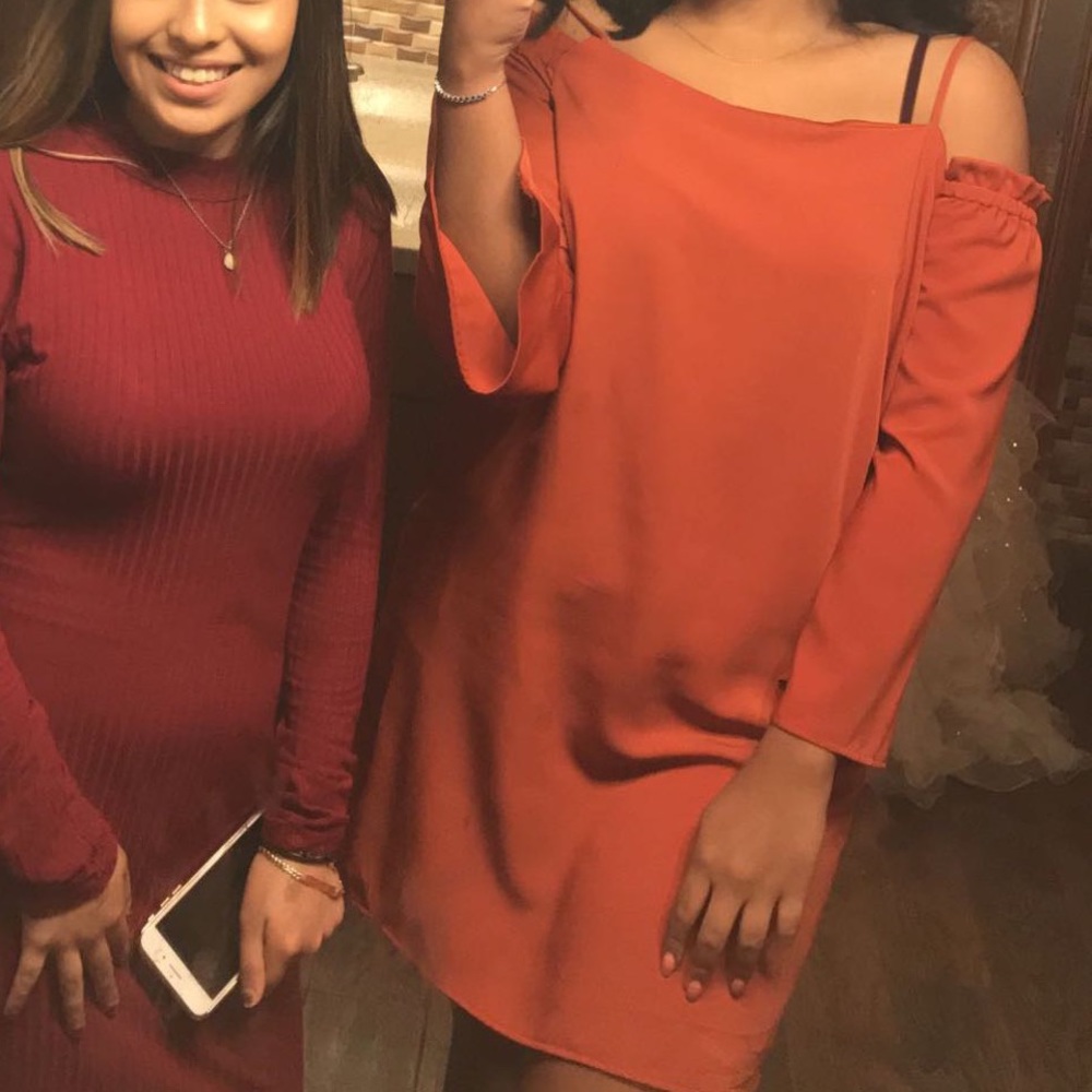 Charlotte Russe burnt orange dress